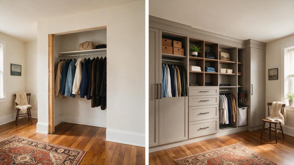 Turning Standard Reach-In Closets into Floor-to-Ceiling Custom Storage for a realistic Graduate Hospital property