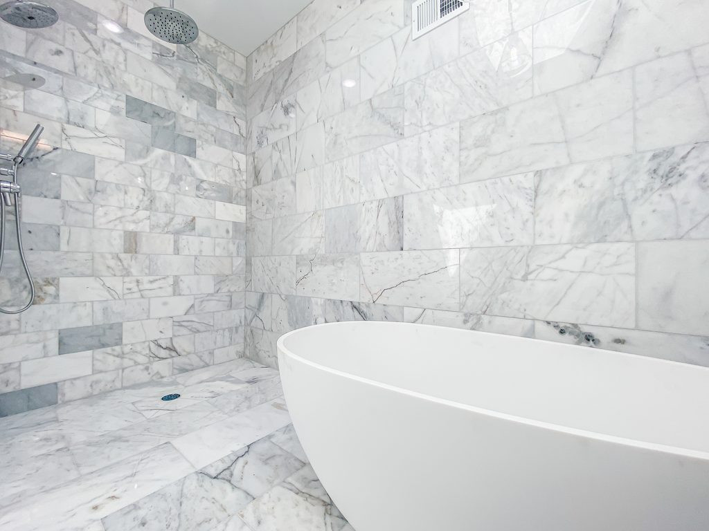 Professional shower niche waterproofing Philadelphia detail for Philly Kitchen & Bath LLC in Northeast Philadelphia