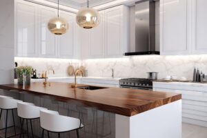 Professional install cabinets out of plumb wall Philadelphia detail for Philly Kitchen & Bath LLC in Northeast Philadelphia