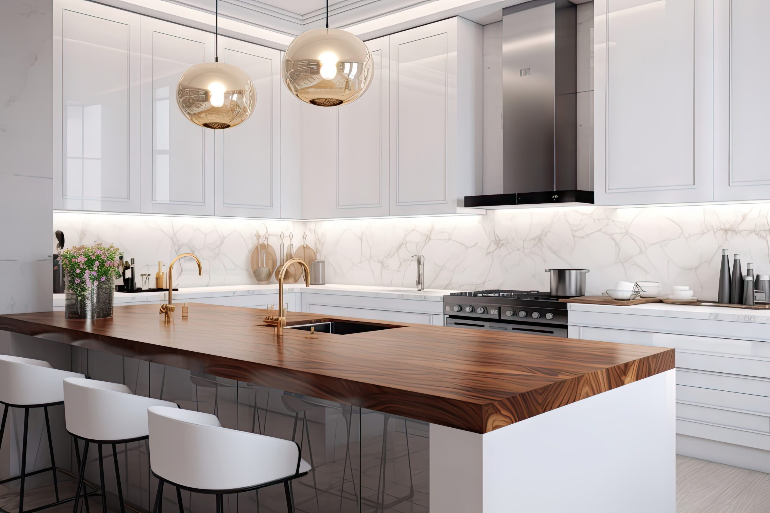 Professional install cabinets out of plumb wall Philadelphia detail for Philly Kitchen & Bath LLC in Northeast Philadelphia