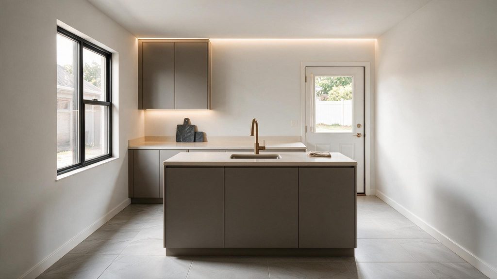 Optimizing Storage in Center City Condo Kitchens shown in a realistic Center City, PA residential construction setting.
