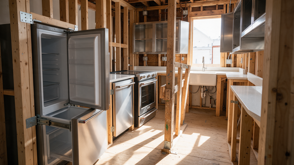 Professional appliance clearance narrow kitchen Philadelphia detail for Philly Kitchen & Bath LLC in Northeast Philadelphia

