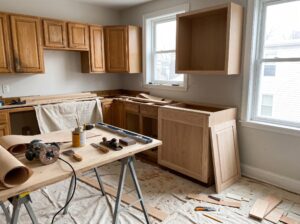 Cabinet refacing vs replacement detail for residential work in Philadelphia.